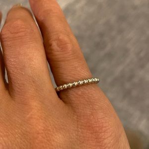 Pandora Tiny Circle Chain Sterling Silver Stackable Ring